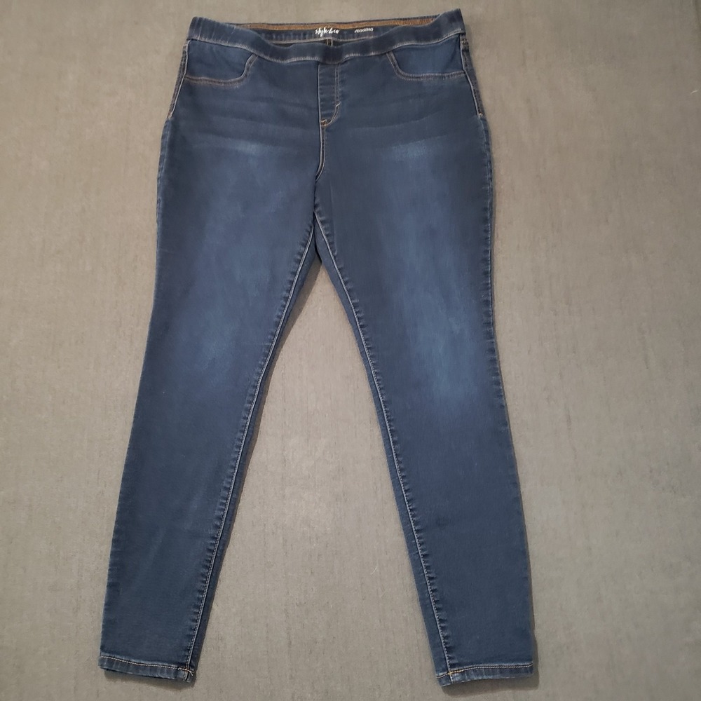 Style &‎ Co Jeggings Womens Size XL Mid Rise Skinny Dark Stretch
